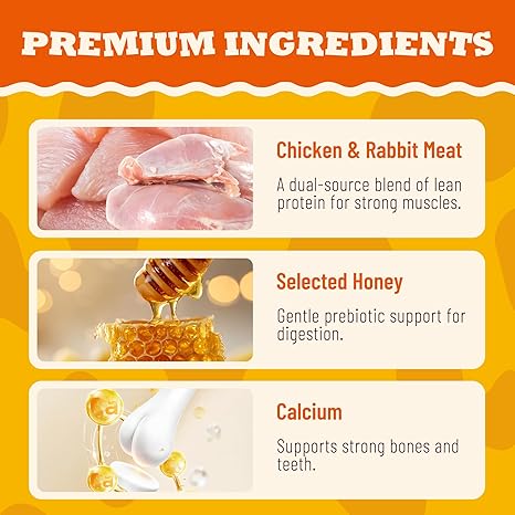 14.1oz Soft Dog Treats with Chicken & Rabbit, Healthy Training Snacks with Dietary Fiber & Calcium for Digestive Support, for Small, Medium & Large Breeds