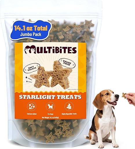 14.1oz Soft Dog Treats, Chicken & Rabbit Flavored Training Snacks with Dietary Fiber for Digestive Support & Calcium