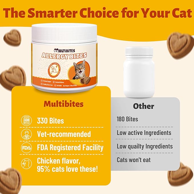 7.76oz Cat Daily Wellness Bites, with Colostrum, Lysine, Taurine and Probiotics, for Immune, Skin, Coat and Digestive Support