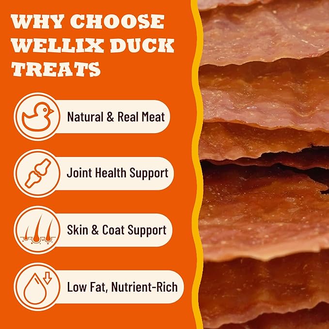 17.64oz Bulk Bag Duck Dog Treats, Duck Breast as First Ingredient, Healthy Training Snacks for Immune, Skin & Joint Support