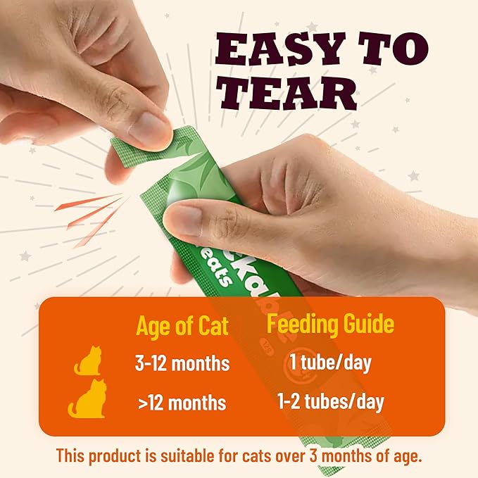 22 Tubes Lickable Cat Treats, Creamy Squeezable Cat Grass Snacks with Taurine & Vitamins, Hairball & Digestive Support