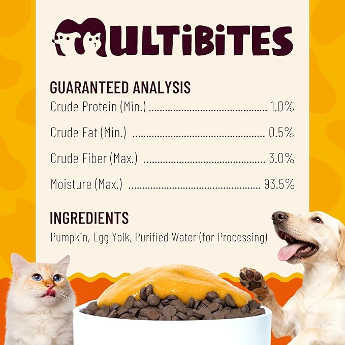 15.5oz Natural Pumpkin Puree for Cats & Dogs, Digestive Support & Fiber Supplement, Crunchy Snacks & Food Toppers for Kittens & Puppies