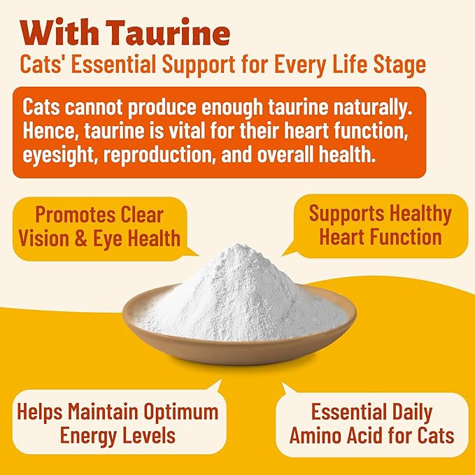 L-Lysine Cat Chews, Chicken Flavor Daily Supplements with Taurine, Omega 3 & Multivitamins, Immune, Respiratory & Eye Support Snacks for Cats and Kittens