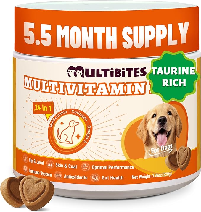 330 Bites Dog Multivitamin Chewables | Taurine Glucosamine Omega 3 MSM 未标sku