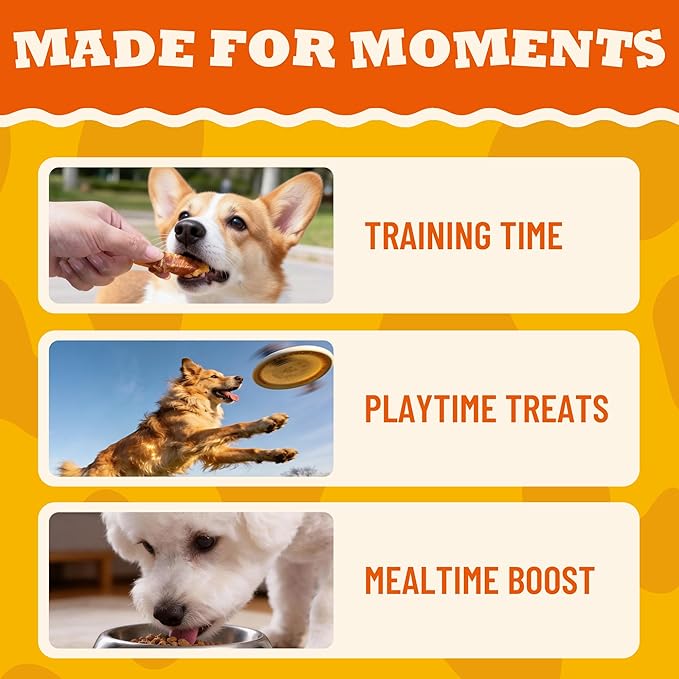 Chicken Wrapped Sweet Potato Dog Treats, Grain Free High Protein Jerky Snacks, Daily Digestive Balance & Oral Wellness Support for Small, Medium and Large Dogs, 14.46 oz