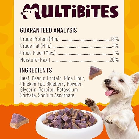 5 oz Beef & Spirulina Bites Soft Chewy Dog Training Treats, High Protein Antioxidant Support