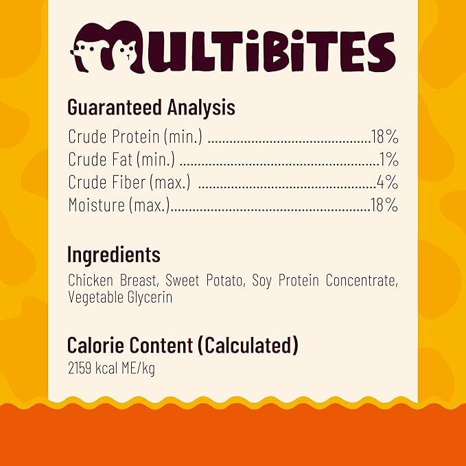 Chicken Wrapped Sweet Potato Dog Treats, Grain Free High Protein Jerky Snacks, Daily Digestive Balance & Oral Wellness Support for Small, Medium and Large Dogs, 14.46 oz