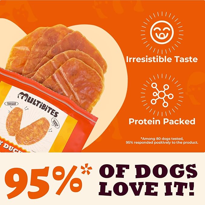 17.64oz Bulk Bag Duck Dog Treats, Duck Breast as First Ingredient, Healthy Training Snacks for Immune, Skin & Joint Support