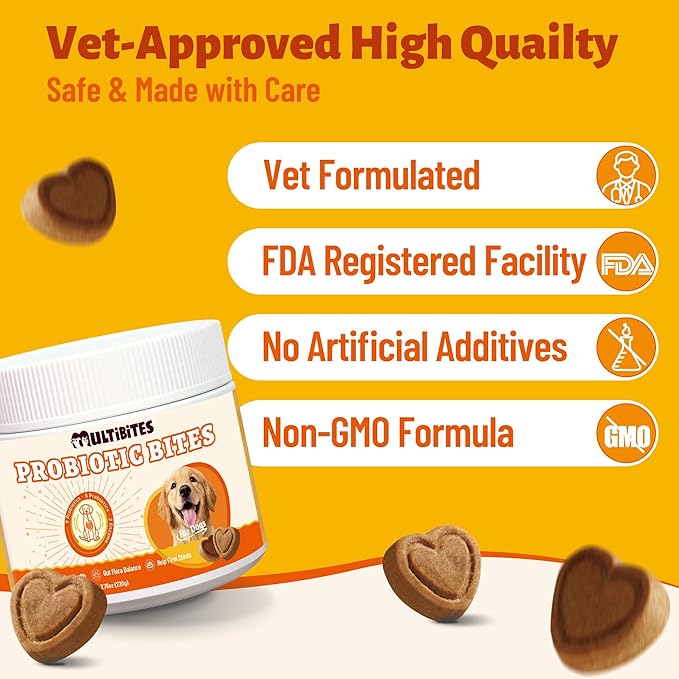 7.76oz 330 Bites Probiotics for Cats, with 9 Probiotic Strains & Prebiotics for Digestive Support, Taurine for Immune & Heart Support, for All Life Stages