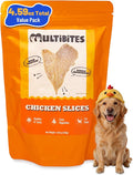 4.59oz Dehydrated Chicken Dog Treats, Single Ingredient Chicken Breast, High Protein Low Calorie Jerky Snacks for Small, Medium & Large Dogs