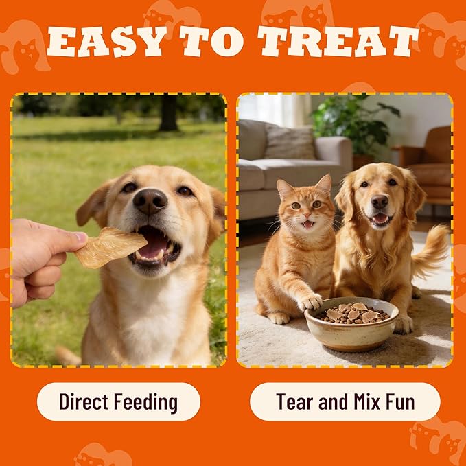 4.59oz Dehydrated Chicken Dog Treats, Single Ingredient Chicken Breast, High Protein Low Calorie Jerky Snacks for Small, Medium & Large Dogs
