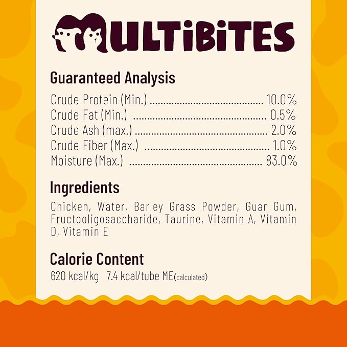 22 Tubes Lickable Cat Treats, Creamy Squeezable Cat Grass Snacks with Taurine & Vitamins, Hairball & Digestive Support