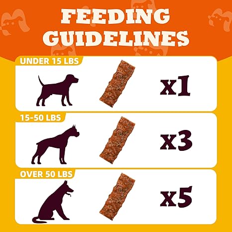 7.4 oz Natural Duck & Apple Energy Bars for Dogs, Healthy Training Treats with Digestive Support & Vitamins