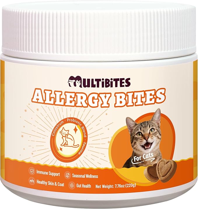 7.76oz Cat Daily Wellness Bites, with Colostrum, Lysine, Taurine and Probiotics, for Immune, Skin, Coat and Digestive Support