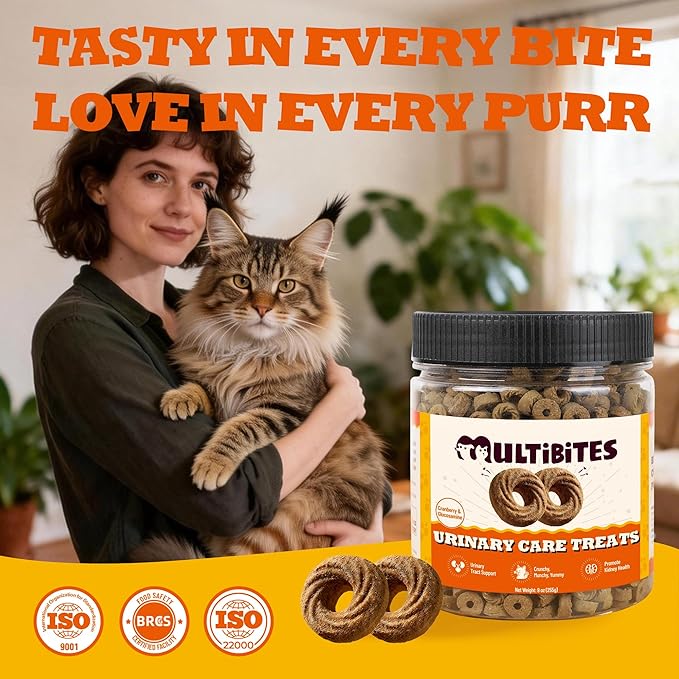 9 oz Chicken Flavor Cat Treats, Urinary & Kidney Support, Training Treats for Indoor Cats