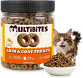10.58 oz Chicken Flavor Cat Treats, Fish Oil for Skin & Coat, Training Snacks for Indoor Cats