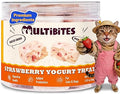 Freeze Dried Blueberry Yogurt Treats for Cats & Dogs, Crunchy High Protein Pet Snacks with Probiotics, Daily Digestive & Eye Wellness Support, Training Rewards and Food Toppers, 2.82 oz