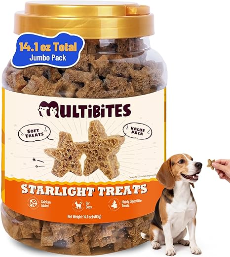 14.1oz Soft Dog Treats with Chicken & Rabbit, Healthy Training Snacks with Dietary Fiber & Calcium for Digestive Support, for Small, Medium & Large Breeds