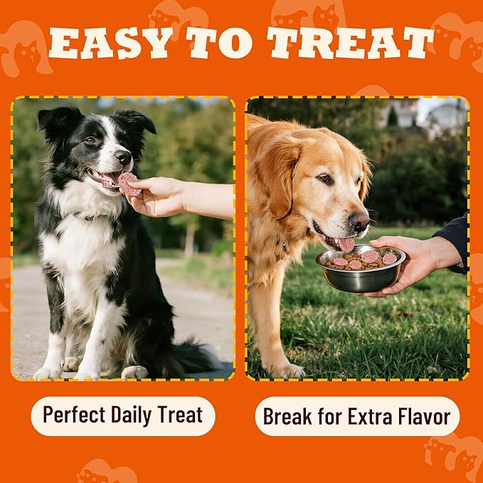 16.58oz Cheese Dog Treats with Sweet Potato & Purple Sweet Potato, Natural Savory-Sweet Snacks for Puppies, Adult & Senior Dogs, for Digestive Support