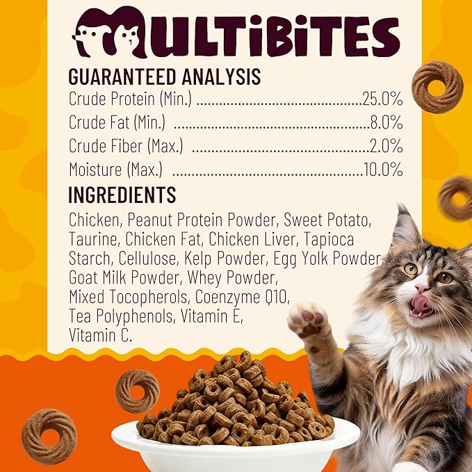 8 oz Chicken Flavor Taurine Cat Treats, Immune Support Healthy Training Snacks