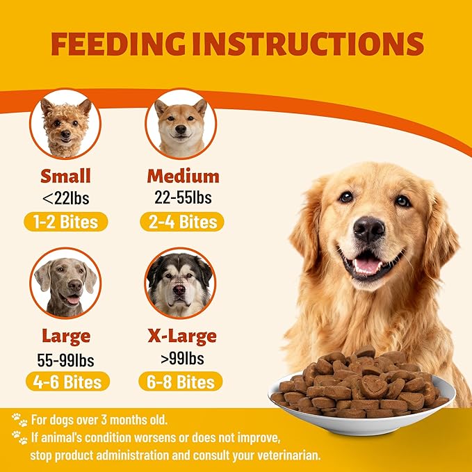 330 Ct Dog Green-Lipped Mussel Chews, Natural Wellness Formula with MSM, Omega-3 & Vitamin E, Daily Care for Hip, Joint and Mobility
