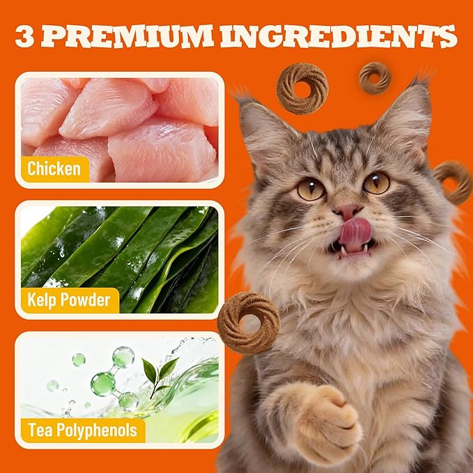 9 oz Chicken Flavor Cat Dental Treats, Dental & Breath Support, Training Treats for Indoor Cats