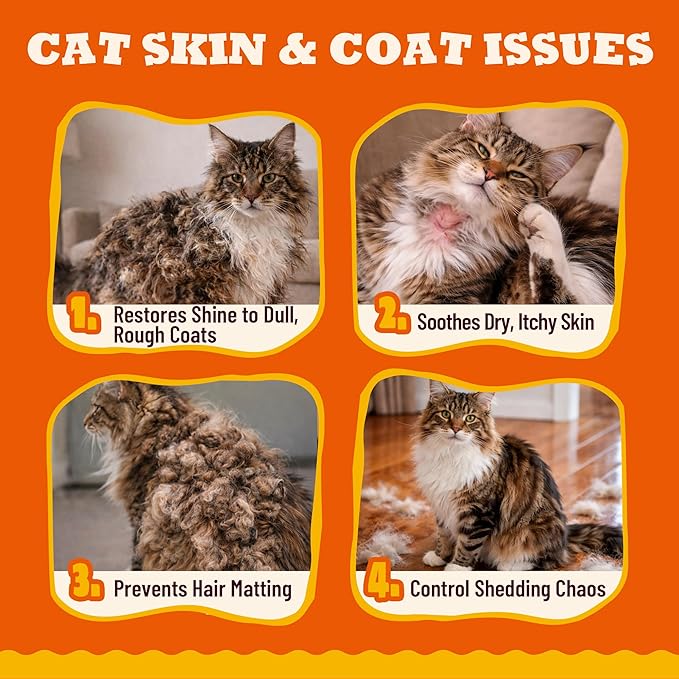 10.58 oz Chicken Flavor Cat Treats, Fish Oil for Skin & Coat, Training Snacks for Indoor Cats