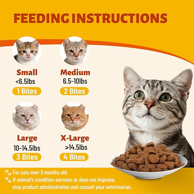 7.76oz Chicken Flavor Crunchy Cat Chews with Cranberry, D-Mannose, Marshmallow Root & Salmon Oil for Urinary Tract Support