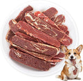 Marbly Beef Strips Dog Jerky Treats, Natural High Protein Beefhide Chews, Daily Oral Wellness & Hip Joint Comfort Support, Training Snacks for Small and Large Dogs, 17.6 oz