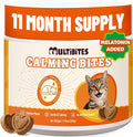 330 Bites Calming Chews for Cats, Natural Stress Support with Chamomile, L-Tryptophan and Melatonin, Gentle Calming Supplement for Daily Relaxation, Travel and Vet Visits, 7.76 oz