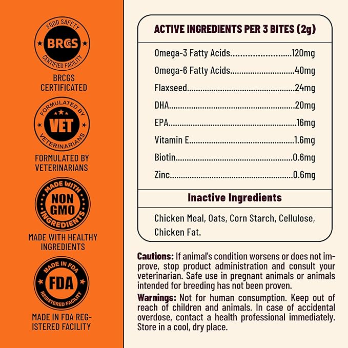 7.76oz Canine Daily Gut Health Chews, Pumpkin Seed, Psyllium Husk & Probiotic Formula, Gentle Nutritional Support for Overall Body Comfort
