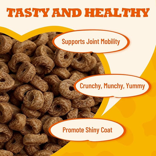 10.58 oz Crunchy Collagen Cat Treats, Glucosamine & Green Lipped Mussel & Vitamins, Hip & Joint Support