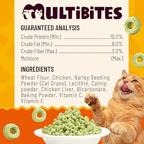 Catnip Flavor Cat Grass Treats 8 oz Hairball Control Healthy Cat Training Biscuits