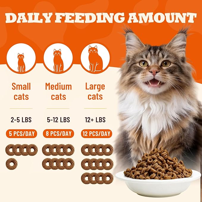 10.58 oz Chicken Flavor Cat Treats, Fish Oil for Skin & Coat, Training Snacks for Indoor Cats