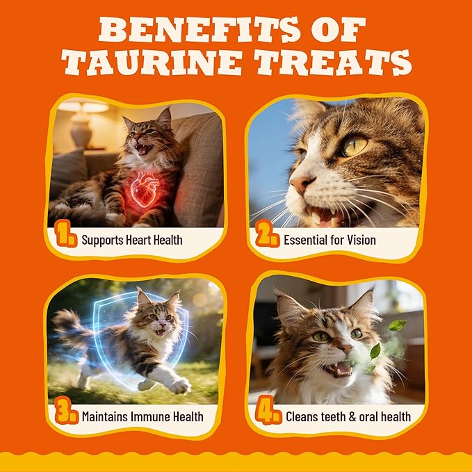 8 oz Chicken Flavor Taurine Cat Treats, Immune Support Healthy Training Snacks