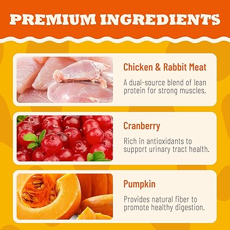 13.05 oz Chicken & Cranberry Flavor Crunchy Cat Treats, Urinary Tract & Kidney Support for Kittens