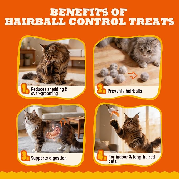 10.58 oz Chicken Flavor Cat Grass Treats, Hairball Control & Constipation Relief, Training Snacks for Indoor Cats