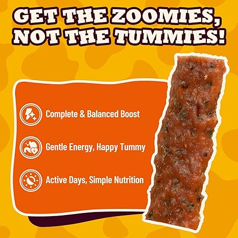 7.4 oz Natural Duck & Apple Energy Bars for Dogs, Healthy Training Treats with Digestive Support & Vitamins